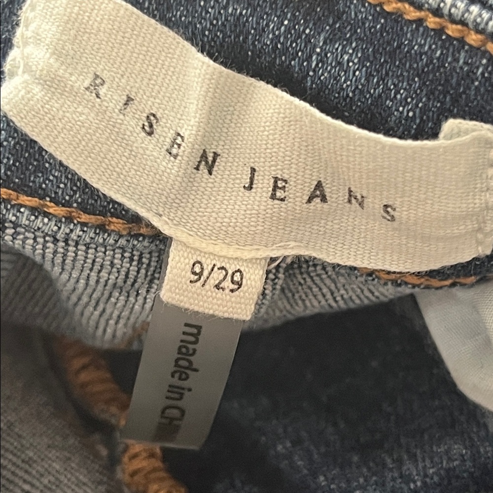 Risen, high rise Blue Wide-Leg Jeans - Picture 4 of 6